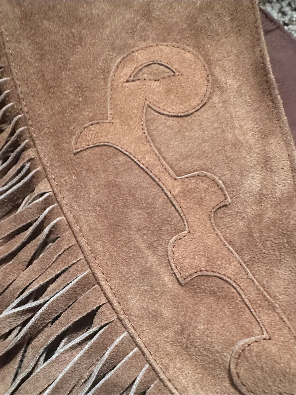 Vintage Suede Fringe Capelet in Tan - Women's Jacket & Coat - Picture 2 of 11